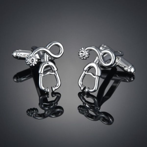 silver stethoscope cufflinks french long sleeve shirt with studs and cufflinks, Silver;golden
silver stethoscope cufflinks french long sleeve shirt with studs and cufflinks, Silver;golden