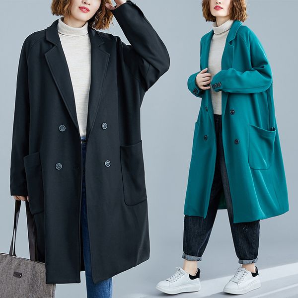 fashion plus size coats women 2020 autumn winter clothing new long double-breasted suit collar trench coat female overcoats b02, Tan;black
fashion plus size coats women 2020 autumn winter clothing new long double-breasted suit collar trench coat female overcoats b02, Tan;black