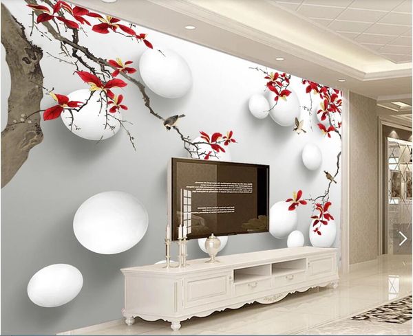 3d wallpaper custom p murals 3d white ball red leaf bird flower bird wall decoration painting decor wall art pictures
3d wallpaper custom p murals 3d white ball red leaf bird flower bird wall decoration painting decor wall art pictures