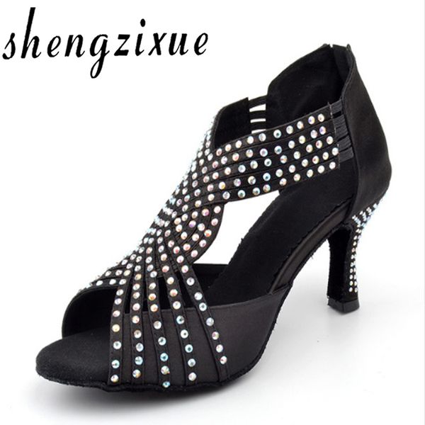 shengzixue brand diamond black satin women's latin dance shoes wedding salsa tango party square dance shoes 6cm medium heel
shengzixue brand diamond black satin women's latin dance shoes wedding salsa tango party square dance shoes 6cm medium heel