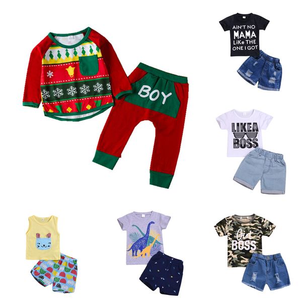 boys letter christmas outfits 6 colors toddler baby cartoon dinosaur denim shorts kids casual clothes boys camouflage sets 06, White
boys letter christmas outfits 6 colors toddler baby cartoon dinosaur denim shorts kids casual clothes boys camouflage sets 06, White