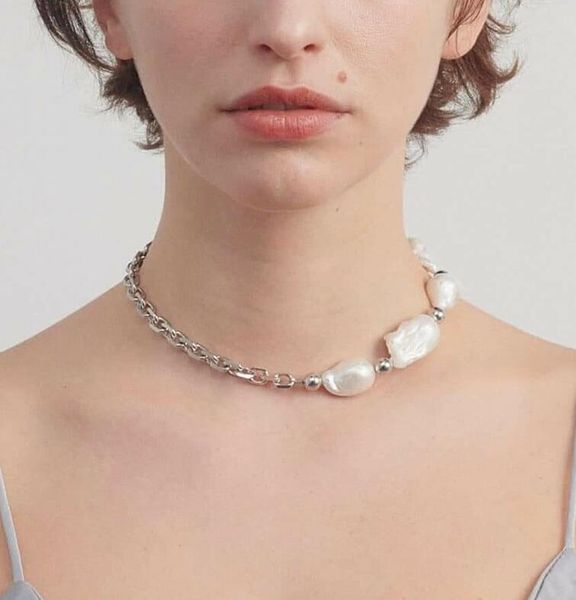 justine clenquet natural baroque pearl necklace stitching fashion personality lady necklace birthday gift, Silver
justine clenquet natural baroque pearl necklace stitching fashion personality lady necklace birthday gift, Silver