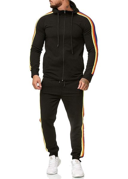 stripe print mens designer tracksuits fashion zipper hooded long pants panelled mens 2pcs sets casual males clothing, Gray
stripe print mens designer tracksuits fashion zipper hooded long pants panelled mens 2pcs sets casual males clothing, Gray