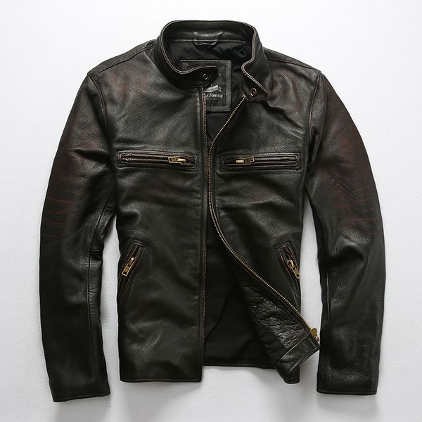 men's leather & faux genuine black jackets spring autumn outwear cowhide vintage classic motorcycle rider jacket for male
men's leather & faux genuine black jackets spring autumn outwear cowhide vintage classic motorcycle rider jacket for male