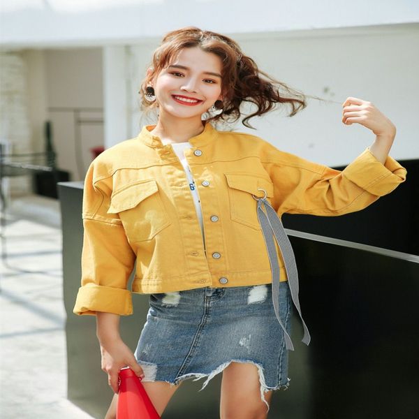 fashion yellow new women denim jacket 2018 spring jean jacket bomber jackets plus size harajuku women coat korean female clothes, Black;brown
fashion yellow new women denim jacket 2018 spring jean jacket bomber jackets plus size harajuku women coat korean female clothes, Black;brown