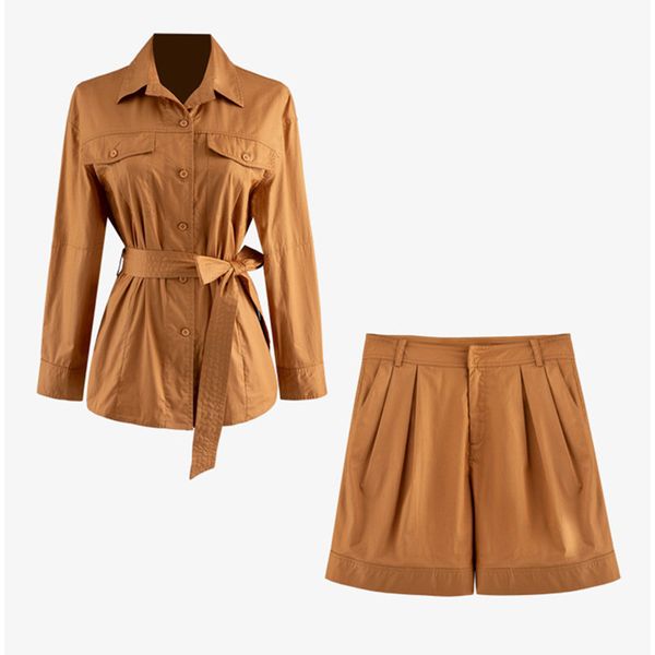 2019 spring summer solid suits women sashes bow single breasted blouse and zip broad leg shorts two pieces casual setx417, White
2019 spring summer solid suits women sashes bow single breasted blouse and zip broad leg shorts two pieces casual setx417, White
