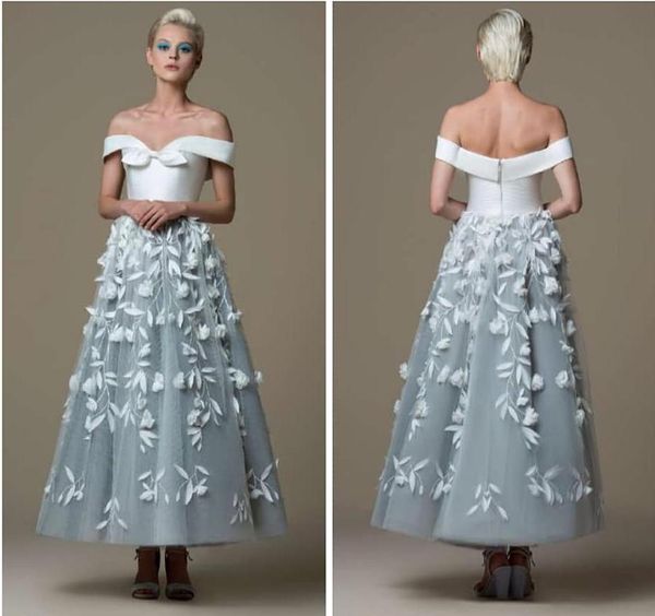 2019 new off shoulder tulle a line long prom dresses 3d handmade flower lace applique girls pageant gowns ankle length formal party dresses, Black
2019 new off shoulder tulle a line long prom dresses 3d handmade flower lace applique girls pageant gowns ankle length formal party dresses, Black