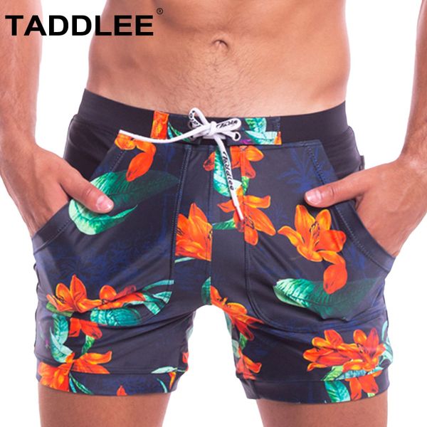 

taddlee brand men's swimwear swimsuits swim boxer trunks briefs bikini bathing suits quick drying board surf shorts pockets
