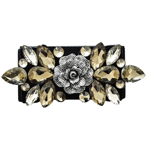 wedding party women fashion floral buckle rhinestone elastic wide clinch belt, Blue;gray
wedding party women fashion floral buckle rhinestone elastic wide clinch belt, Blue;gray