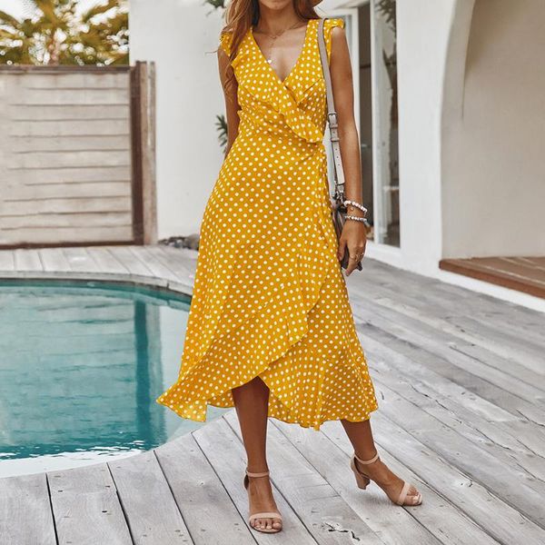 polka dot dress women 2020 new summer sleeveless ruffle long dress v neck boho beach party maxi vestidos d30, Black;gray
polka dot dress women 2020 new summer sleeveless ruffle long dress v neck boho beach party maxi vestidos d30, Black;gray