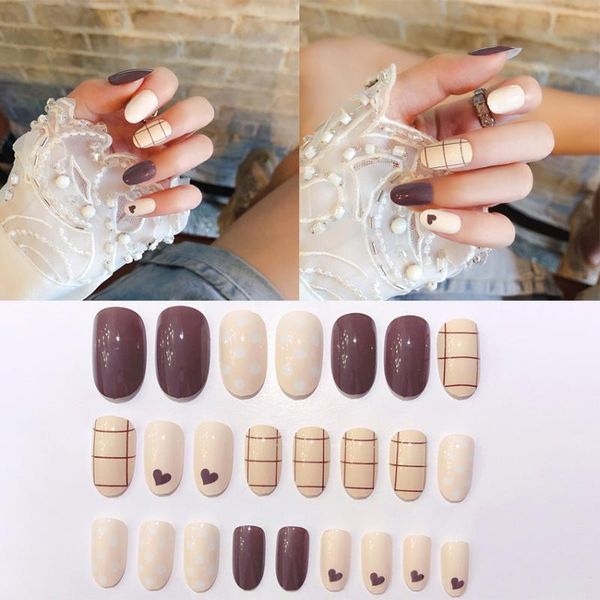 24pcs/set heart-shaped pattern acrylic round head fake nails tips decorated for fashion nail art, Red;gold
24pcs/set heart-shaped pattern acrylic round head fake nails tips decorated for fashion nail art, Red;gold