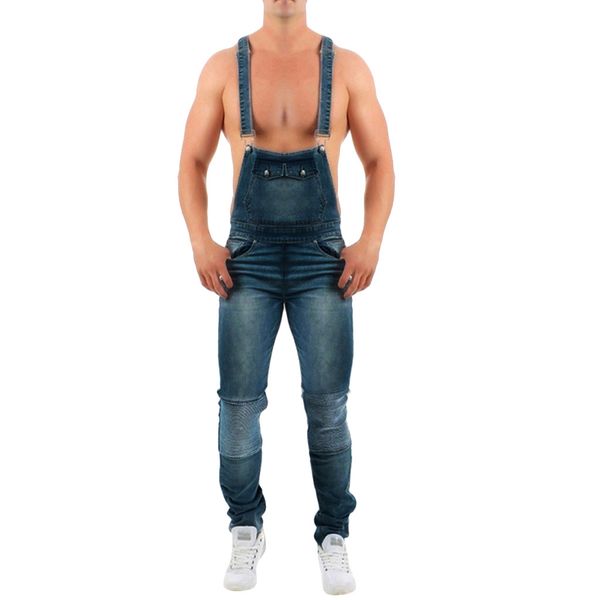 ripped jeans jumpsuits street distressed hole denim bib overalls man suspender wash broken pocket trousers full length pants, Blue
ripped jeans jumpsuits street distressed hole denim bib overalls man suspender wash broken pocket trousers full length pants, Blue
