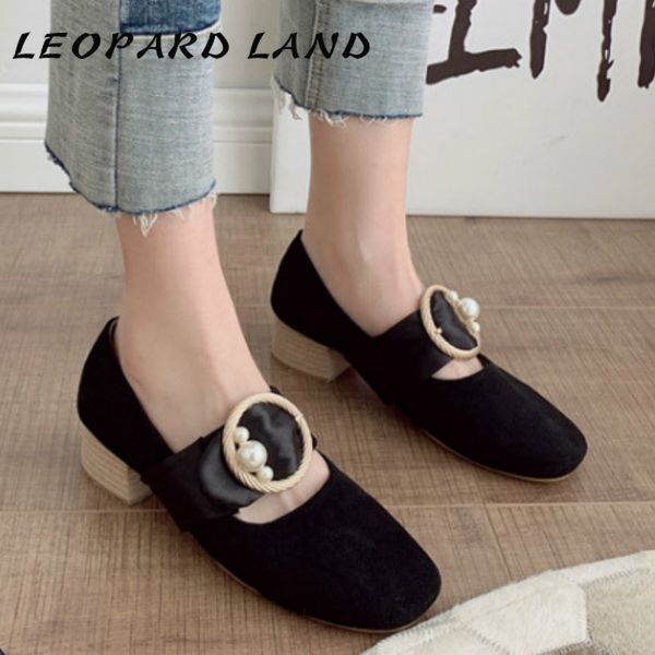 leopard land summer fashion suede thick-heeled high-heeled women's shoes medium-heeled plain solid color casual single shoes, Black
leopard land summer fashion suede thick-heeled high-heeled women's shoes medium-heeled plain solid color casual single shoes, Black