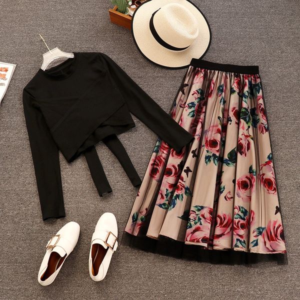new 2019 elegant pink 2 piece set women sweet cross bowknot irregular crop t shirt + mesh floral tulle long skirts suits, White
new 2019 elegant pink 2 piece set women sweet cross bowknot irregular crop t shirt + mesh floral tulle long skirts suits, White