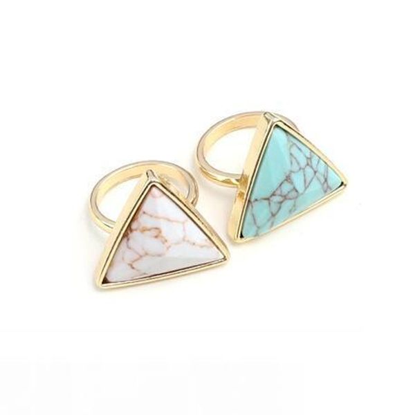 fashion triangle green white turquoise natural stone rings gold color inner dia 1.7cm jewelry, Golden;silver
fashion triangle green white turquoise natural stone rings gold color inner dia 1.7cm jewelry, Golden;silver