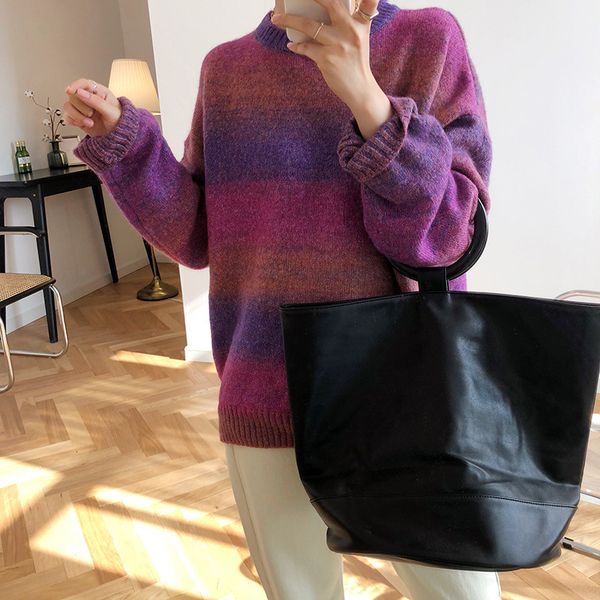 mooirue autumn 2019 female kawaii jumper mohair lazy knitting slim sweater feminine pullover, White;black
mooirue autumn 2019 female kawaii jumper mohair lazy knitting slim sweater feminine pullover, White;black