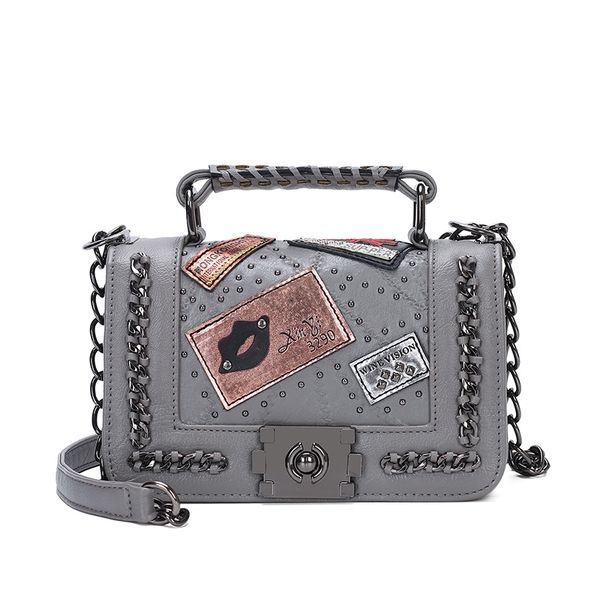 women chains messenger bags new vintage bag of ladies crossbody bag for women small rivet handbags shoulder bags(gray
women chains messenger bags new vintage bag of ladies crossbody bag for women small rivet handbags shoulder bags(gray