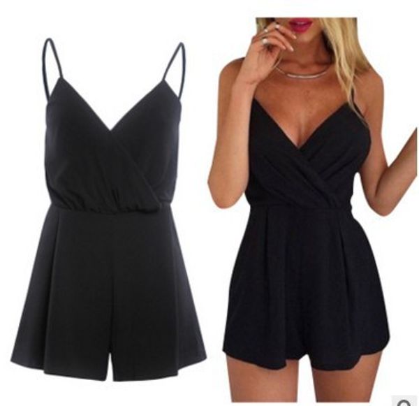 sexe mara casual spaghetti strap v neck loose playsuit female for women sleeveless short romper summer womens jumpsuit, Black;white
sexe mara casual spaghetti strap v neck loose playsuit female for women sleeveless short romper summer womens jumpsuit, Black;white