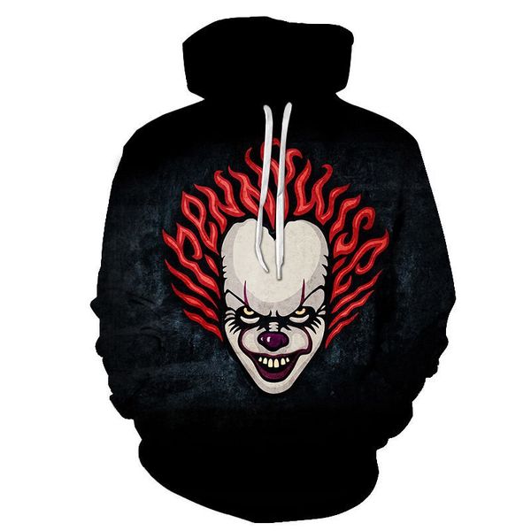 it: chapter two pennywise 3d joker hoodie sweatshirt men's and women's pullover sportswear halloween costume, Black
it: chapter two pennywise 3d joker hoodie sweatshirt men's and women's pullover sportswear halloween costume, Black