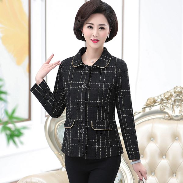 middle-aged women windbreaker spring jacket coat long-sleeved plus size single-breasted plaid outerwear & coats da402, Tan;black
middle-aged women windbreaker spring jacket coat long-sleeved plus size single-breasted plaid outerwear & coats da402, Tan;black