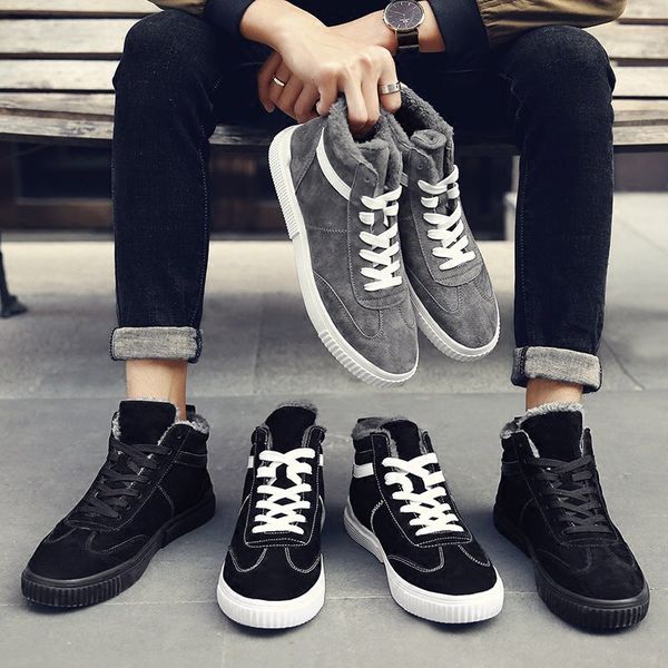 suede men's shoes winter trendy shoes 2018 new style plus velvet warm thick korean-style sports casual high-top, Black
suede men's shoes winter trendy shoes 2018 new style plus velvet warm thick korean-style sports casual high-top, Black