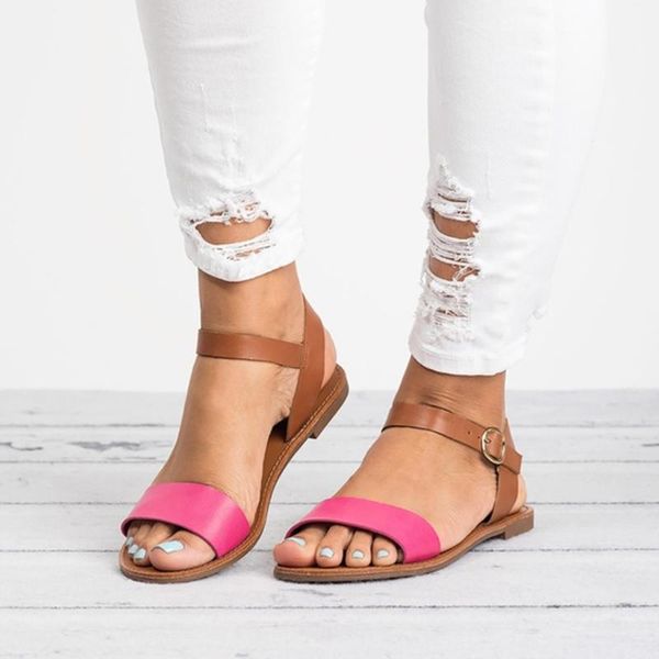 puimentiua mixed color buckle strap peep toe sandals summer women's ladies roma flat casual shoe fish mouth sandals, Black
puimentiua mixed color buckle strap peep toe sandals summer women's ladies roma flat casual shoe fish mouth sandals, Black