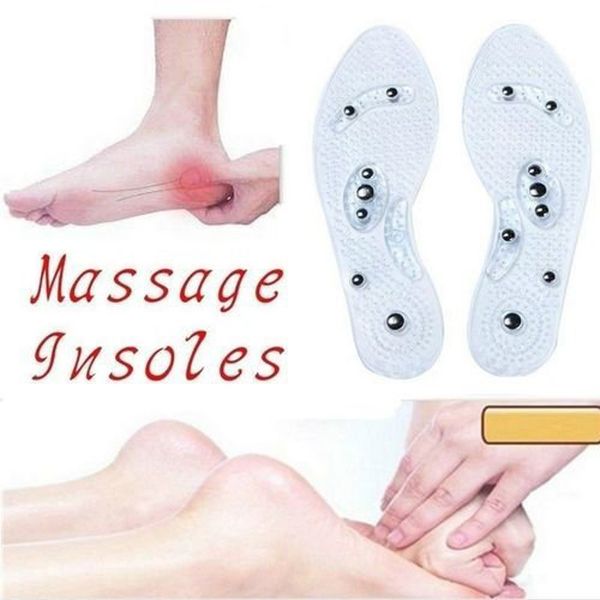 new style 1 pair women men silicone insole magnetic therapy anti fatigue health care massage insoles, Black
new style 1 pair women men silicone insole magnetic therapy anti fatigue health care massage insoles, Black