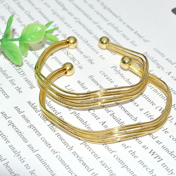 gold plating 5 rows sea wave shape open bangles for fashion women gift jewelry girl's bracelets 20pcs/lot, Black
gold plating 5 rows sea wave shape open bangles for fashion women gift jewelry girl's bracelets 20pcs/lot, Black