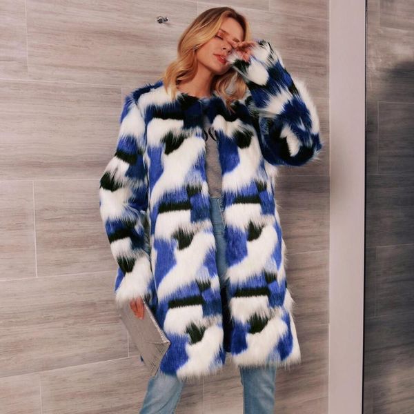 women mixed color man-made fur jacket casual plus size faux fur coats female short section outwear pele falso, Black
women mixed color man-made fur jacket casual plus size faux fur coats female short section outwear pele falso, Black