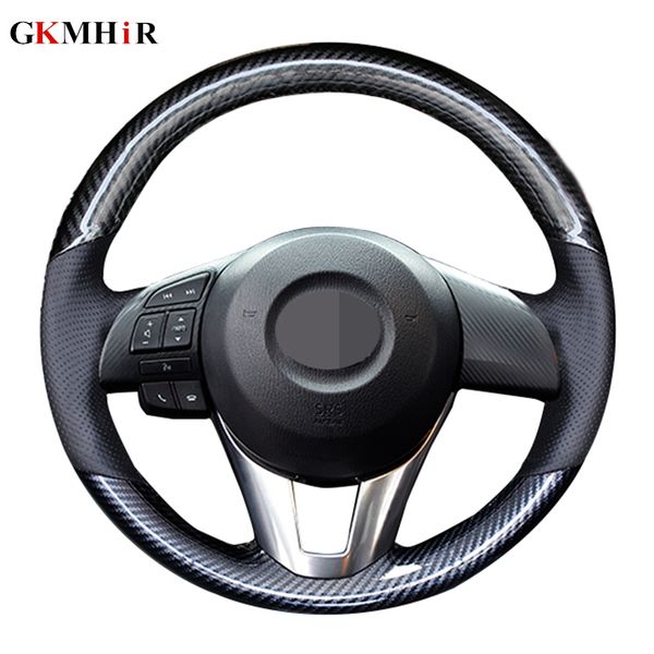 gkmhir diy black carbon fiber leather car steering wheel cover for cx-5 cx5 atenza 2014 new 3 cx-3 2016
gkmhir diy black carbon fiber leather car steering wheel cover for cx-5 cx5 atenza 2014 new 3 cx-3 2016