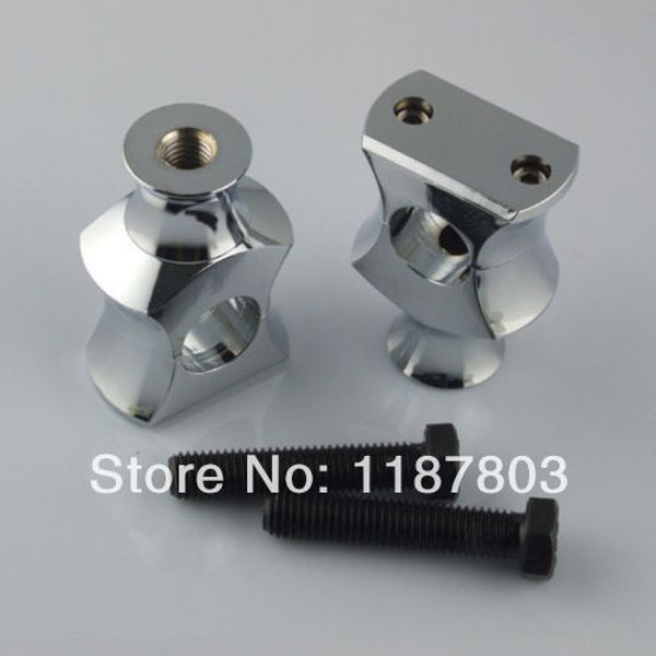 1 pair 7/8" 22mm chrome shorty handlebar bar risers clamp for bandit 1200 dr 250 350 drz125 gs500f gsxr600 hayabusa
1 pair 7/8" 22mm chrome shorty handlebar bar risers clamp for bandit 1200 dr 250 350 drz125 gs500f gsxr600 hayabusa