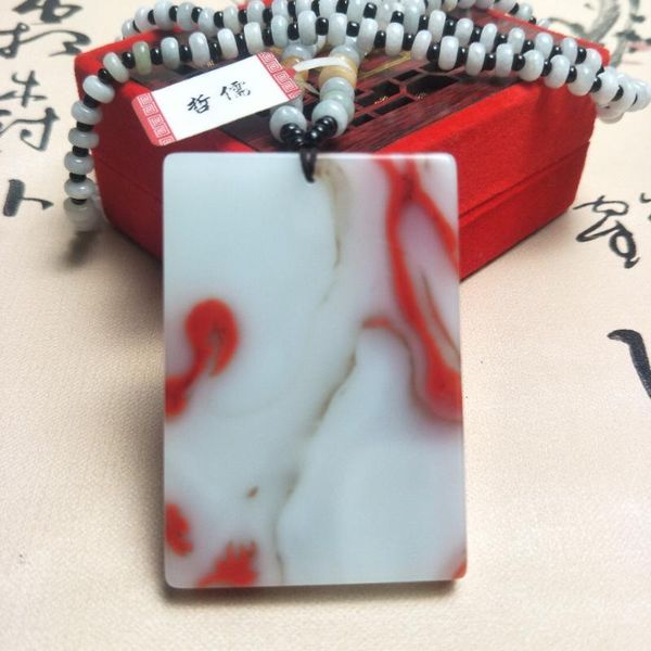 zheru jewelry pure natural chicken blood jade carving peace pendant tricolor jadeite bead necklace send national certificate, Silver
zheru jewelry pure natural chicken blood jade carving peace pendant tricolor jadeite bead necklace send national certificate, Silver