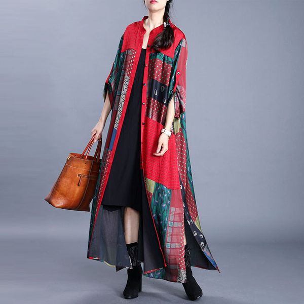 johnature 2020 new loose comfortable three quarter sleeve single breasted cardigan coat spring retro floral print women coats, Tan;black
johnature 2020 new loose comfortable three quarter sleeve single breasted cardigan coat spring retro floral print women coats, Tan;black