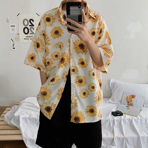 summer flower shirt men's fashion print casual hawaiian shirt men streetwear wild loose couple short sleeve -xl, White;black
summer flower shirt men's fashion print casual hawaiian shirt men streetwear wild loose couple short sleeve -xl, White;black