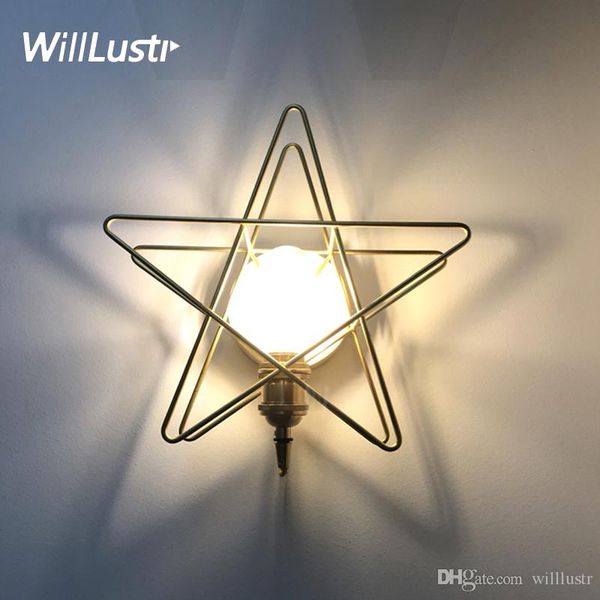 3d Copper Star Wall Sconce Lamp Modern Brass Wall Light Brass Home Light Dinning Room Bedroom Restaurant L Bedside Light