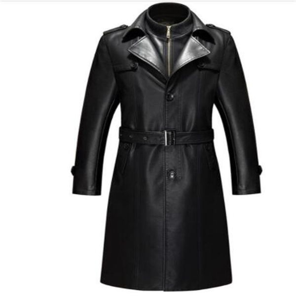 2019 new winter men's business casual windbreaker natural sheepskin slim plus velvet thick loose large size long leather jacket, Black
2019 new winter men's business casual windbreaker natural sheepskin slim plus velvet thick loose large size long leather jacket, Black