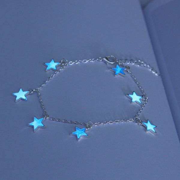 girls gift blue five-pointed star tassel fluorescent anklet for valentine's day foot chain
girls gift blue five-pointed star tassel fluorescent anklet for valentine's day foot chain