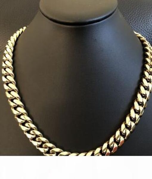 men's cuban miami link 22" choker chain 14k gold over stainless steel 12mm 136g, Black
men's cuban miami link 22" choker chain 14k gold over stainless steel 12mm 136g, Black