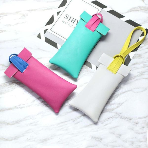 1pc portable multi-function pu leather eyewear bag microfiber glasses holder box storage pu bag for sunglasses, Silver 
1pc portable multi-function pu leather eyewear bag microfiber glasses holder box storage pu bag for sunglasses, Silver