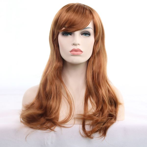 euro-american 28 inch medium brown color long natural long wave wigs heat resistant for women, Black
euro-american 28 inch medium brown color long natural long wave wigs heat resistant for women, Black