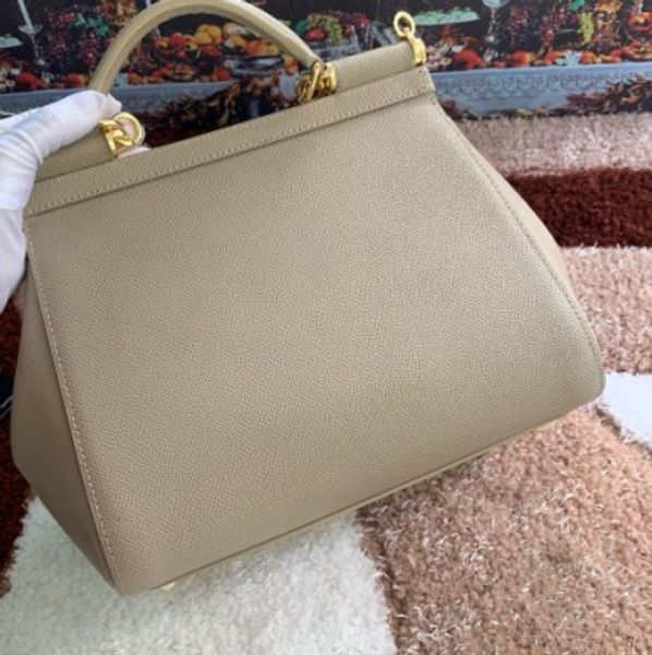 classicl fashion cow leather women handbag 25cm shoulder bag