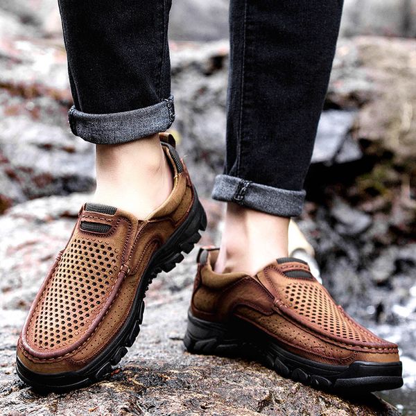 kancoold leather casual shoes round toe slip-on outdoor shoes men hollow hiking leather non-slip hard-wearing sport men, Black
kancoold leather casual shoes round toe slip-on outdoor shoes men hollow hiking leather non-slip hard-wearing sport men, Black
