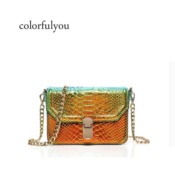 colorfulyou brand designer women bag serpentine pattern handbag for women pu leather chain messenger bags laser bolsos mujer
colorfulyou brand designer women bag serpentine pattern handbag for women pu leather chain messenger bags laser bolsos mujer