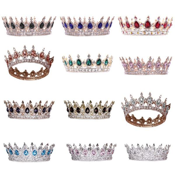baroque bridal crown headdress rhinestone wedding pgraphy hair accessories, Golden;white
baroque bridal crown headdress rhinestone wedding pgraphy hair accessories, Golden;white