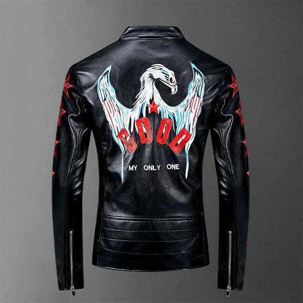 2019 new pu leather jackets coats lapel zipper slim biker jacket zipper streetwear mens designer jackets hip hop print outwear size m-3xl, Black
2019 new pu leather jackets coats lapel zipper slim biker jacket zipper streetwear mens designer jackets hip hop print outwear size m-3xl, Black