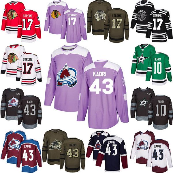 17 Strome 43 Kadri 10 Perry Jersey 2019 Mens Black Purple White Cool Breathable Quick Dry Stitched Jersey
17 Strome 43 Kadri 10 Perry Jersey 2019 Mens Black Purple White Cool Breathable Quick Dry Stitched Jersey