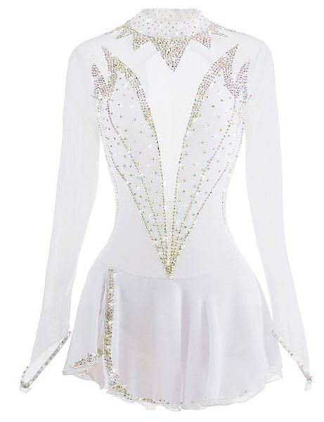 white figure skating dress long-sleeved ice skating skirt spandex made in china, Black;red
white figure skating dress long-sleeved ice skating skirt spandex made in china, Black;red