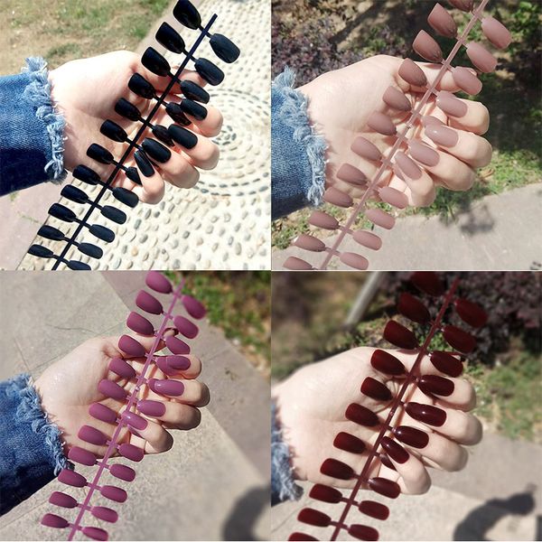 24pcs/set black wine red long coffin false nails ballerina fake nail uv gel manicure easy apply artificial nails salon, Red;gold
24pcs/set black wine red long coffin false nails ballerina fake nail uv gel manicure easy apply artificial nails salon, Red;gold