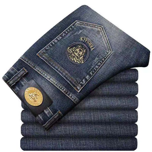 mens versace мода новый мужской дизайнер дизайн джинсы мужская повседневная мода прямые брюки мужские хлопок / размер 29-42 карандаш брюки, Blue 
mens versace мода новый мужской дизайнер дизайн джинсы мужская повседневная мода прямые брюки мужские хлопок / размер 29-42 карандаш брюки, Blue