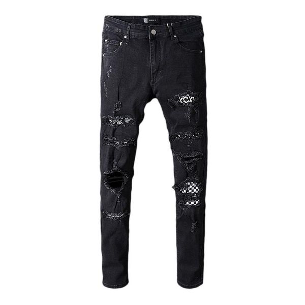 2019 новые черные джинсы прямые джинсы denim дизайнерские wrinkle патч stretch тонкий брюки узкие беговые брюки повседневные мужские брюки, Blue
2019 новые черные джинсы прямые джинсы denim дизайнерские wrinkle патч stretch тонкий брюки узкие беговые брюки повседневные мужские брюки, Blue